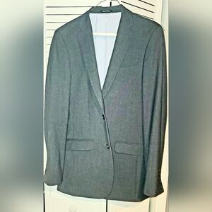 Egara Skinny Fit Stretch Charcoal Suit Coat